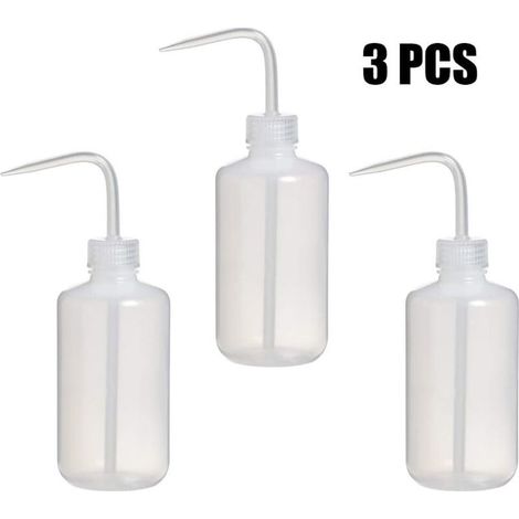 3 Pcs 250 Ml Arrosoir, Plastique De SéCurité Squeeze Bouteille D'Arrosage Outils Pour Plantes Artificielles Petite Pot Plantes En IntéRieur, Bent Bouche éTroite Bouche D'Arrosage Pour Enfants