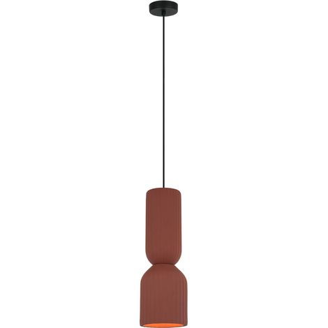Lampada a sospensione Japandi rossa ceramica E27 15W Balera (1/3)