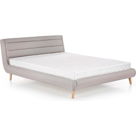 Cama Houston 587, Gris claro, Doble, 140x200, Tapiz, Somieres, 159x232x86cm