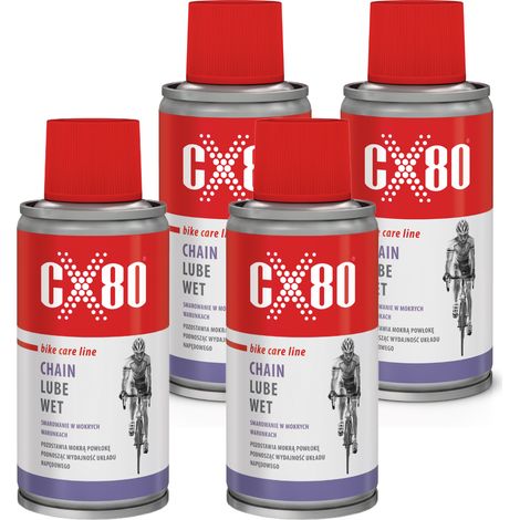 CX80 Fahrradkettenöl Nassspray-Schmierstoff für Fahrradketten 150 ml x 4 (1/2)