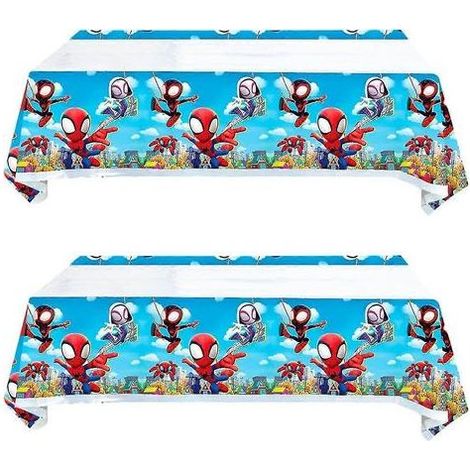 Lot de 2 nappes pour fête Spidey et ses meilleurs amis, articles de fête sur le thème Spidey et ses meilleurs amis (1/5)