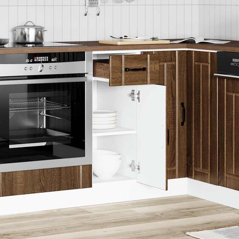 vidaXL Mueble bajo de cocina Lucca roble marrón (1/5)