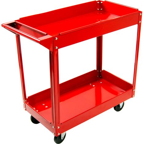 2 Tier Heavy Duty Service Cart Wolf Workshop Garage Tool Trolley (1/5)