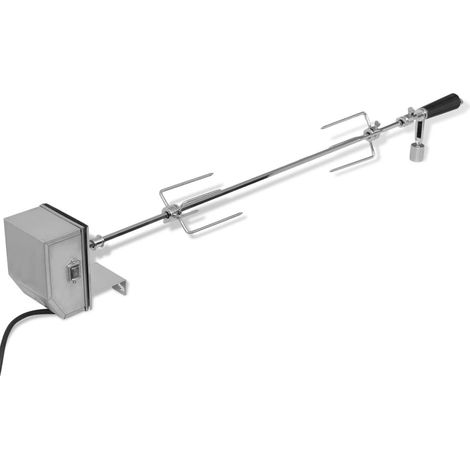 BBQ Rotisserie-Drehspieß mit professionellem Motor Stahl 900 mm
