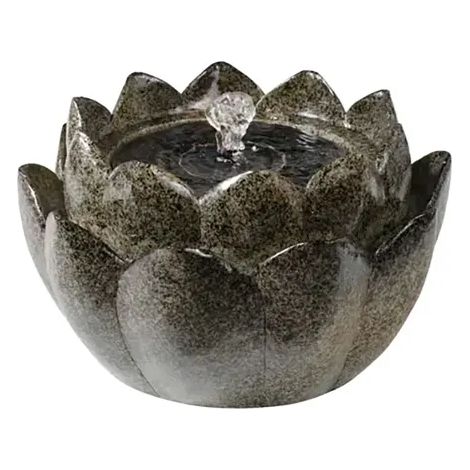 Fontana solare a forma di fiore, IP68, per esterni, ø23 x 14 cm