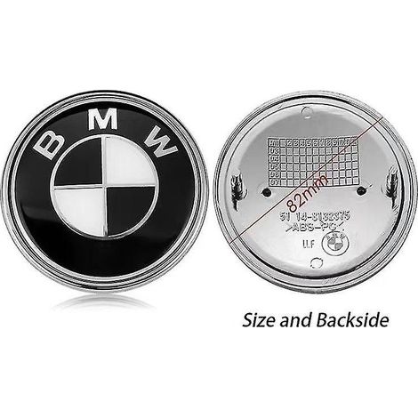 Emblème De Capot BMW 82mm En Résine ABS Et Aluminium, Imperméable Et Antirouille, Compatible Séries X3 X5 3 4 5 6 7 8 (1/3)