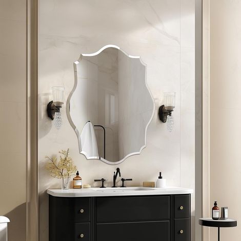 Specchio da Bagno Asimmetrico Minimalista Ingresso 80x60cm