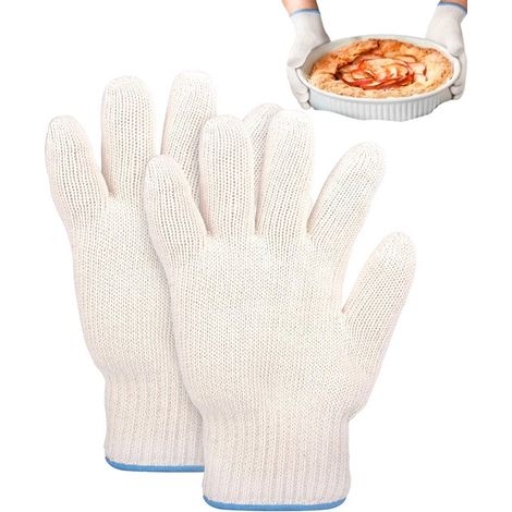 1 paio di guanti da forno resistenti al calore, guanti da cucina resistenti al calore a un dito, guanti da forno, guanti da lavoro in cotone per (1/5)