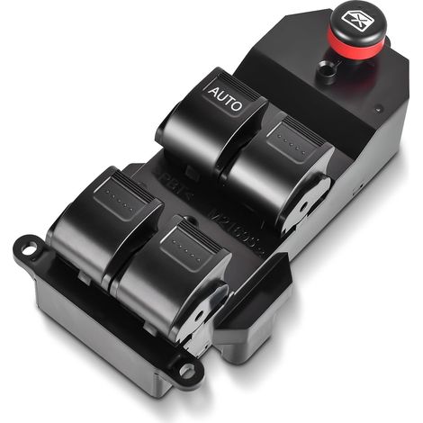 Interruptor maestro de elevalunas eléctrico del lado del conductor delantero. Compatible con Honda Civic 2001-2005, Honda CR-V 2002-2006. Reemplaza las piezas OEM 35750-S9A-305, 35750-S9A-307 y 35750-