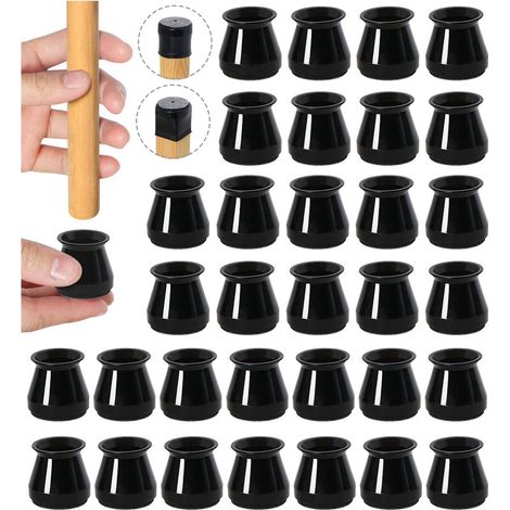 Lot de 20 chaussettes de chaise antidérapantes, chaussettes élastiques pour pieds de chaise (1/5)