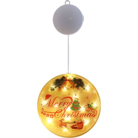 Guirlande Lumineuse De Noël - Fil De Cuivre À Led - Pour Fenêtre Intérieure Ou Extérieure - Décoration Murale Et Arrière-Plan De Fête - 1 Pièce (1/4)