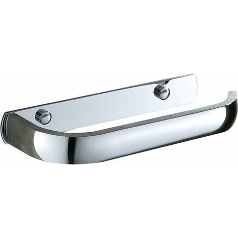 Toilet roll holder without lid, polished brass bathroom chrome finish wall-mounted toilet paper holder (1/5)