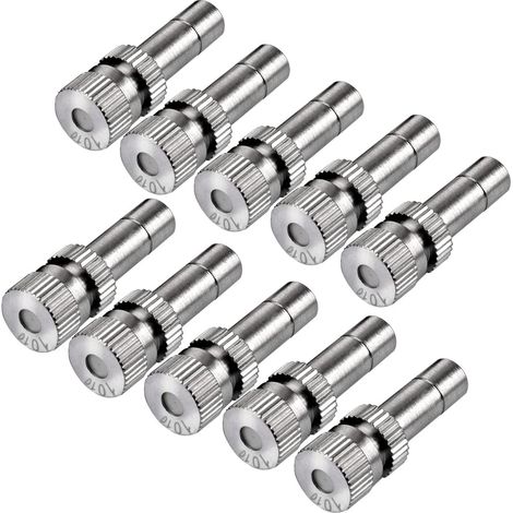 10pcs Laiton Basse Pression brumisation pour Système de Refroidissement Buses Humidification Pulvérisateur (0.1mm)