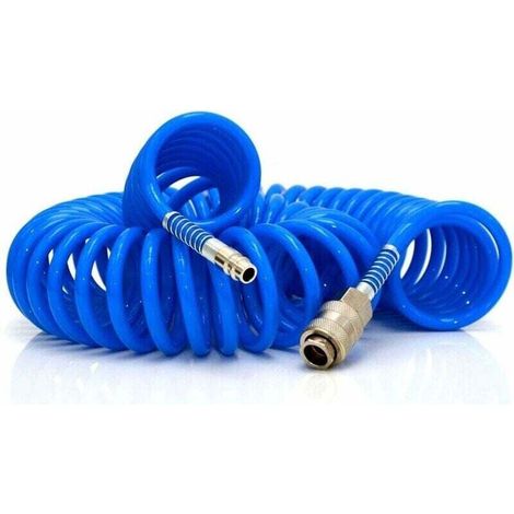 15m de Tuyau d'Air Comprimé, PU Tuyau Spirale pour Compresseur