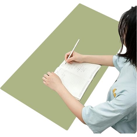 Sous-main de bureau imperméable, effaçable, réutilisable en silicone - Anti-taches - Pour étudiants, enseignants, étudiants, bureau, école, bibliothèque, étude (1/5)