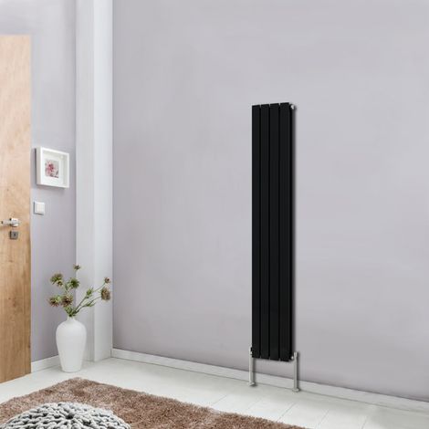 NRG Designer Radiator Flat Panel Central Heating Rads Black Vertical Double 1600x272mm (1/5)