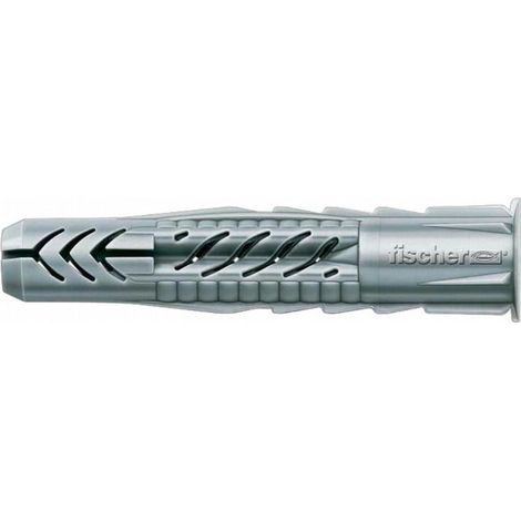 FPLUS fischer taco gris ux- 8  50uds , Taco universal UX
El conector de nailon para todos los materiales de construcción
El taco universal UX de fischer es una fijación de plástico