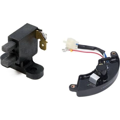 Regolatore di tensione AVR universale per generatori diesel/benzina monofase da 5-6,5 kW, 220 V, a mezzaluna, ricambio per generatore, portaspazzole con spazzole di carbone per generatori trifase (1/5)