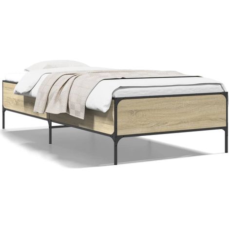 Maison Exclusive - Giroletto Rovere Sonoma 90x200 cm Legno Multistrato e Metallo (1/5)
