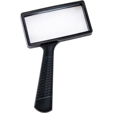 Grande loupe à main rectangulaire, grossissement 5X, 4x2 pouces, lentille en verre résistant aux rayures, adaptée la lecture des personnes âgées, loisirs, réparation, l'observation
