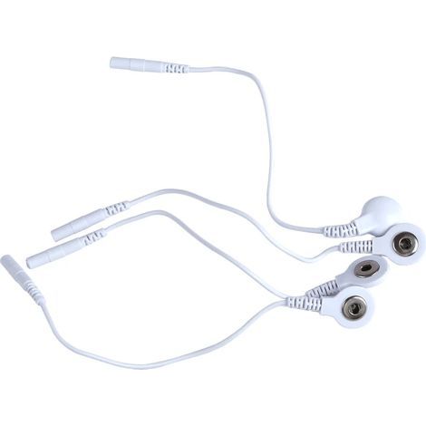 Câbles de connexion d'électrodes, broche conductrice standard pour appareils de thérapie numérique TENS/EMS, électrodes de rechange auto-adhésives 03841
