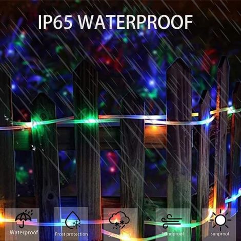 Guirlande Lumineuse Solaire Extérieure tanche - 20M 200 LED - Guirlande Lumineuse Solaire Fée Patio tanche - couleurs (1/4)