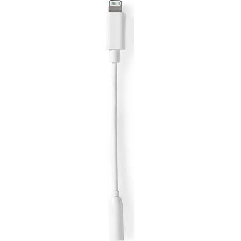 Adaptador lightning apple lightning 8 pines hembra de 35 mm niquelado 010m redondo cloruro de polivinilo