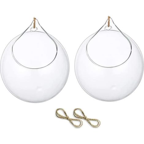 Terrarium suspendu en verre, pot pour plantes succulentes, globe, support fougère aérienne (1/5)