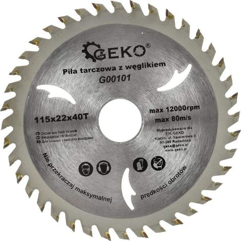 Kreissägeblatt geko g00126 Stahl 24 Zähne 32 mm