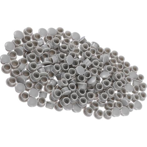 300 cache-vis ronds en plastique gris trous de vis armoires étagères (1/5)
