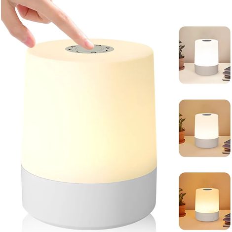 Lampe de Chevet Tactile Chaude Veilleuse Adulte Sans Fil avec 3 Modes Variation d intensité en Continu jardin terrasse 1200 (1/5)