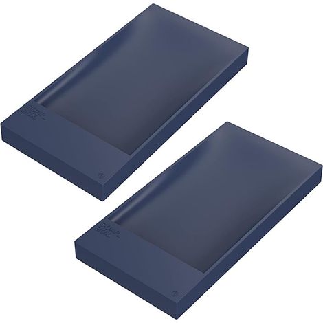 Lot de 2 porte-savons avec égouttoir, facile à nettoyer et à sécher, empêche la formation de boue, pour le rangement de la salle de bain (bleu) (1/5)