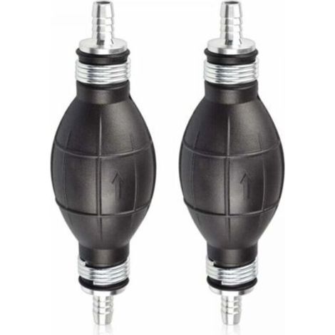 2PCS Pompe à Main Essence en Caoutchouc 8mm - Poire d'Amorçage Carburant pour Voitures, Motos et Bateaux (Noir) - Pompe Manuelle de Transfert (1/5)