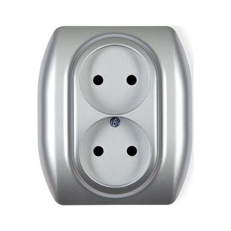 Presa elettrica Karlik trend 5gp-2 doppia 230V 16A