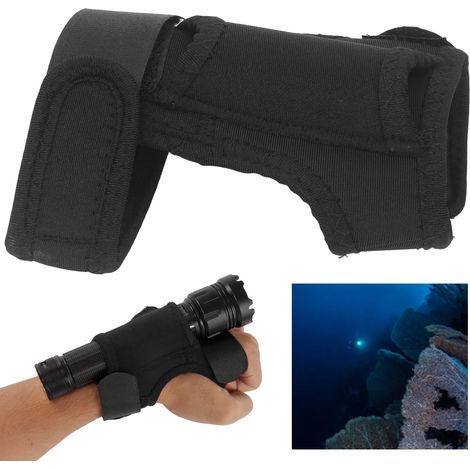 Étui lampe torche bras renforcé nylon robuste pour plongée mains libres (1/5)
