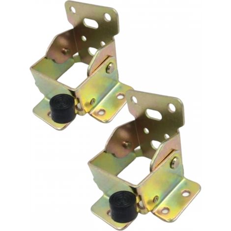Lot de 2 supports pliants à 90 degrés avec charnières autobloquantes, pieds de table pliants en acier laminé à froid et pieds de lit avec charnières de support dissimulées (frein positif). (1/5)