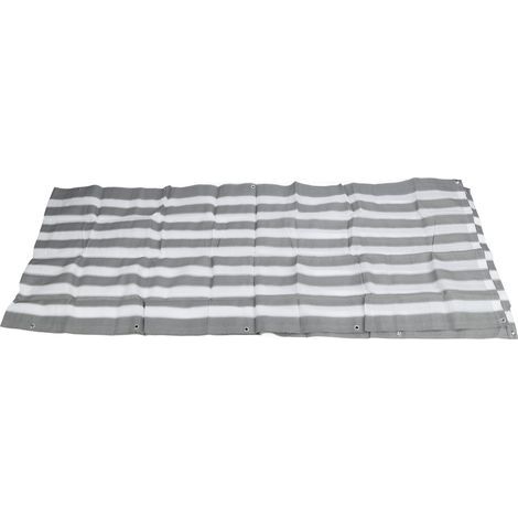 Schutzwand für Balkon, Terrasse, Garten, Außenpool, aus HDPE, grau und weiß. (1/5)