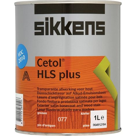 Sikkens – Lasure extérieure pour bois dur – Imprégnation multicouche – Résistance UV – 1L – Pour pin d'Oregon
