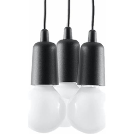 Lámpara colgante Tina negro, 3 luces (1/5)