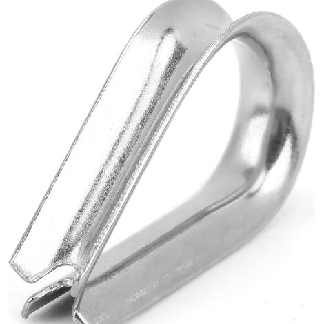 Seilklemmplatten, 4 mm Edelstahl-Schiffsseilklemmen, Kabelschutzringe, robuste Pod-Klemmen (20 Stück) (1/5)