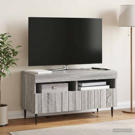 vidaXL LED TV Cabinet ZWOLLE 81 x 35 x 43 cm Grey Sonoma (1/5)