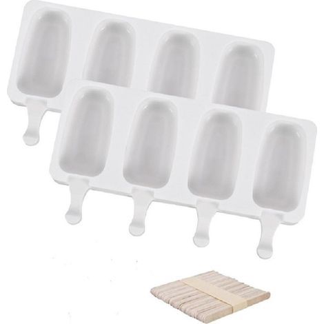 moules Glace Silicone,moule Cake,2pcs Baton De Glace,glace Maison Popsicle,sans Bpa Moule Glace Antiadhsif Rutilisable (1/5)
