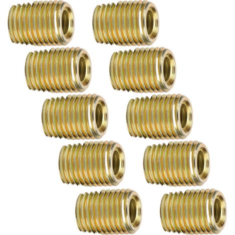 20 pièces inserts filetés autotaraudeurs en acier au carbone 302, accessoires, filetage intérieur M3x0,5, filetage extérieur M5x0,5 (1/5)