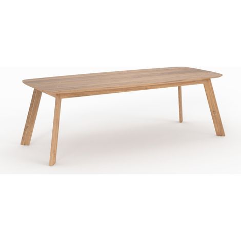 Table de jardin en bois de teck recyclé 10 personnes - LUMO