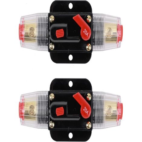 Disjoncteur Automatique 20 A - 50 A - 12 V / 24 V CC - Pour Systèmes Audio Auto et Marine - 1 Pièce (1/5)
