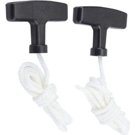 2 Pièces Corde de Début de Recul, Corde de Départ et Poignée, Corde de Démarrage pour Tondeuse à Gazon,pour Tondeuse à Gazon, Débroussailleuse, Pièces de Moteur de Coupe (145 mm, 5mm) (1/4)