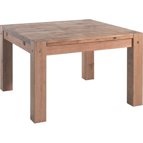 Table carrée extensible en chêne 140cm Lodge LODTACA 140 - 140x140x76 cm - Kayu Meuble (1/5)