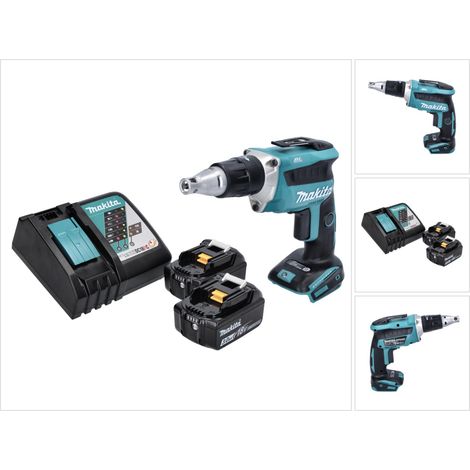 Makita DFS 452 RF Akku Schnellbauschrauber 18 V Brushless + 2x Akku 3,0 Ah + Ladegerät