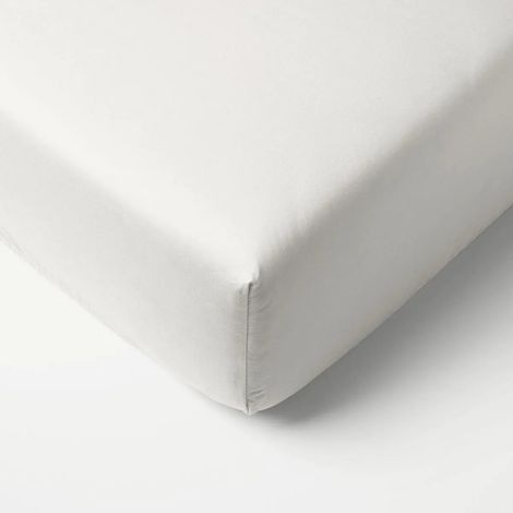 Drap-housse jersey bébé 100% coton Blanc 50x100x15 cm (1/3)
