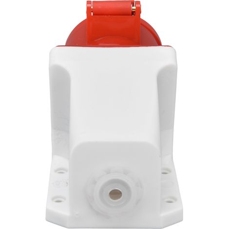 Prise industrielle en laiton rouge PC, montage en surface, conforme à la norme CEE, pour alimentation électrique IP44, 220-380 V et 240-415 V. (1/5)